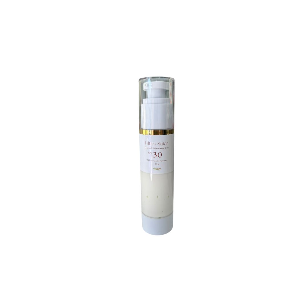 Filtro Solar Tinosorb FPS 30 com niacinamida. Sem cor 50g